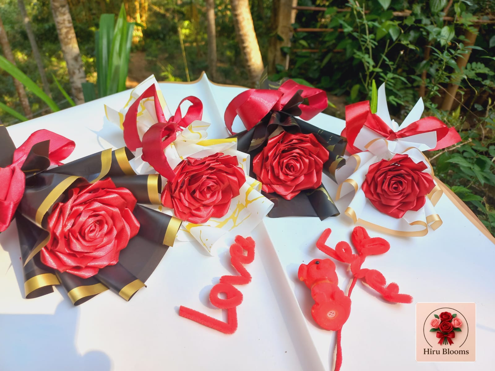 1 Ribon Rose Flower Bouquet