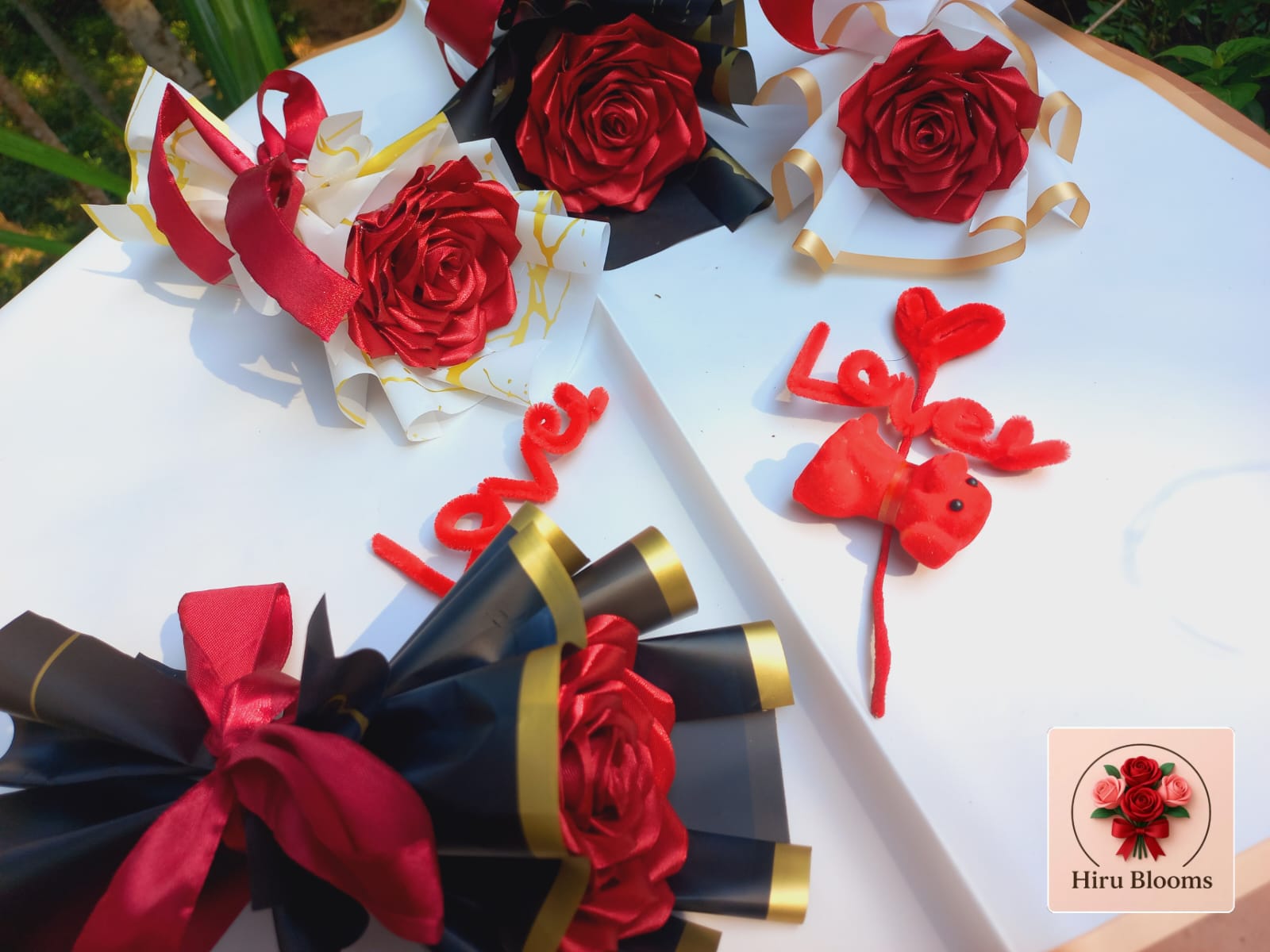 1 Ribon Rose Flower Bouquet  2