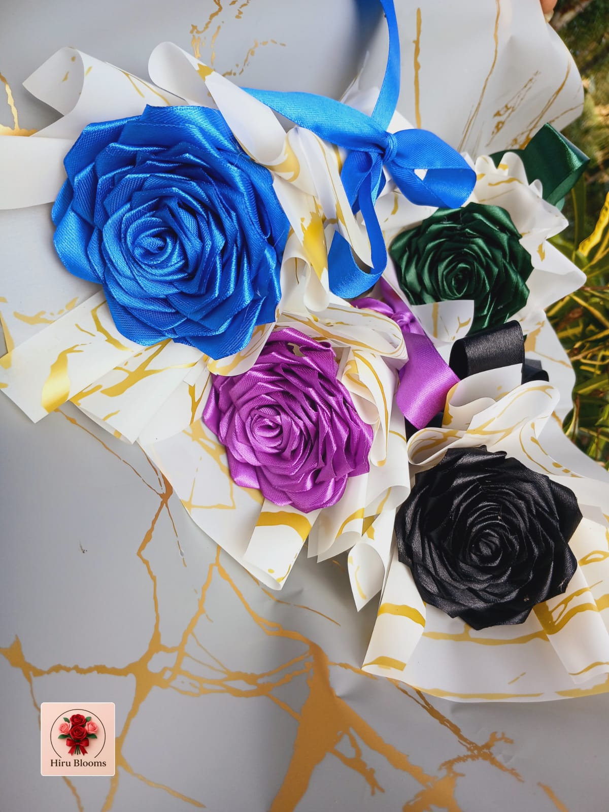 1 Ribon Rose Flower Bouquet  5